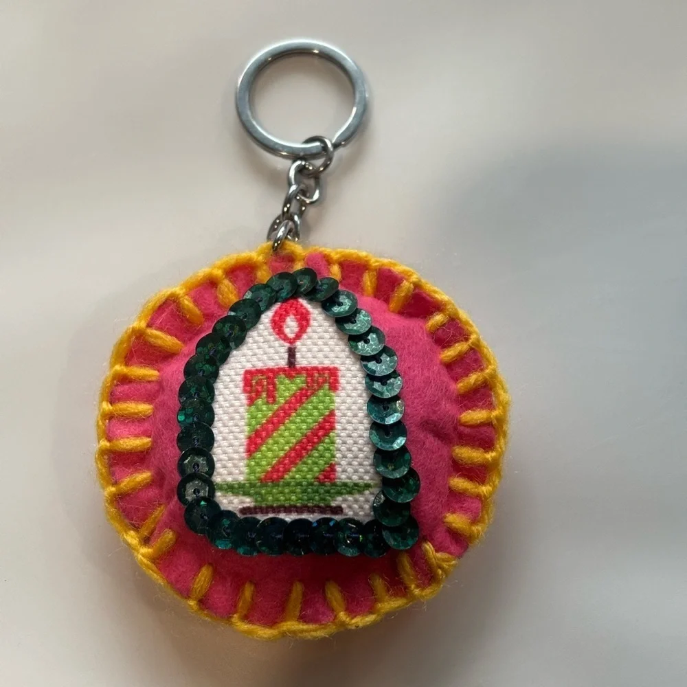 Colorful Candle Keychain